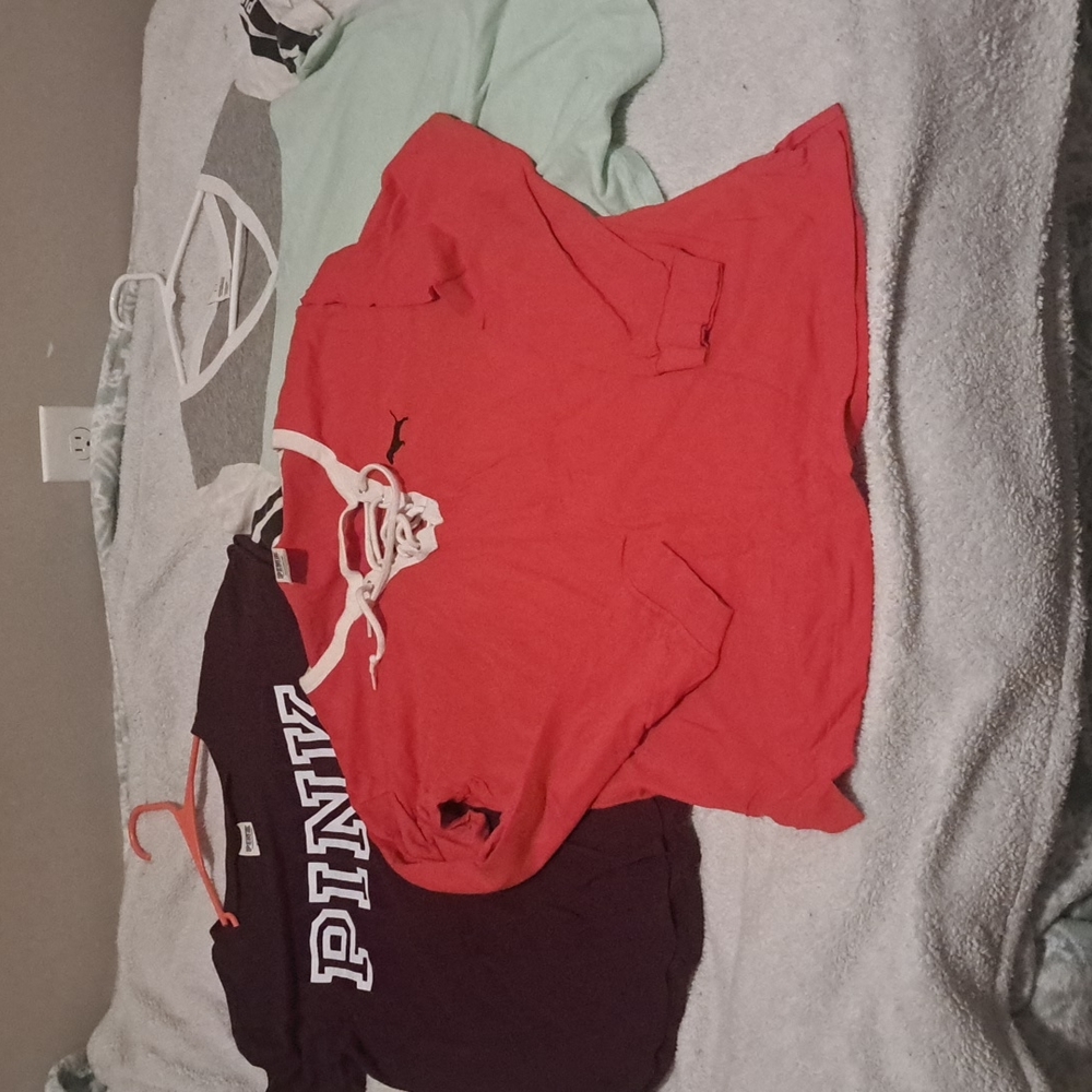VS shirts. 2 short sleeve one long sleeve. Not sold separately.